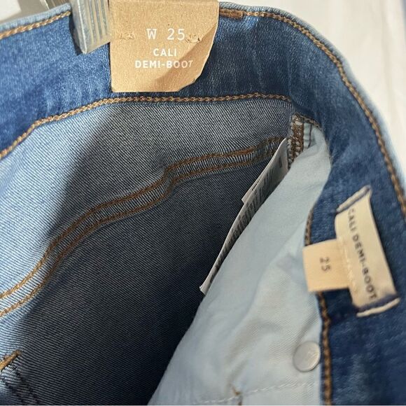 Madewell Cali Demi-Boot Raw Hem Blue Jeans 25 - Picture 6 of 8